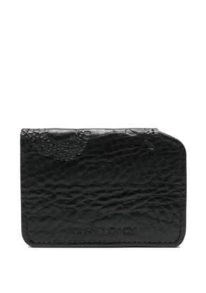 OUR LEGACY debossed card holder - Black