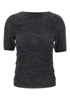 A. ROEGE HOVE Marie short-sleeve gathered T-shirt - Grey