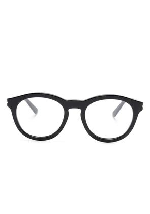 Gucci Eyewear logo-engraved round-frame glasses - Black