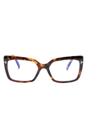 TOM FORD Eyewear FT5991B rectangle-frame glasses - Brown