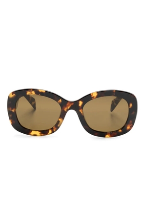 Prada Eyewear logo-embossed oversize-frame sunglasses - Brown