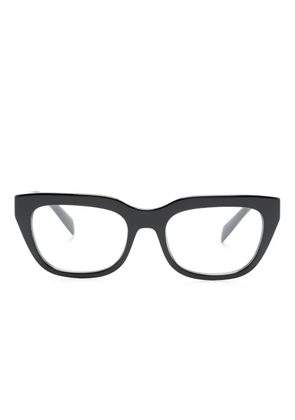 Prada Eyewear logo-print square-frame glasses - Black