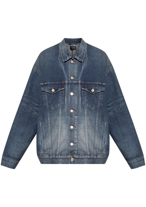 Balenciaga Tape Type-print denim jacket - Blue