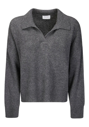 be you polo collar sweater - Grey