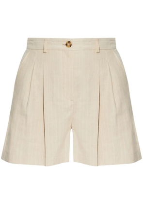 PS Paul Smith pleated high-rise shorts - Neutrals