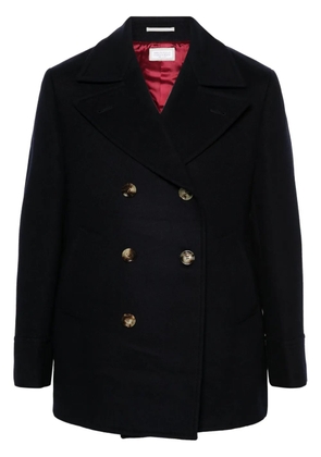 Brunello Cucinelli double-breasted felted coat - Blue