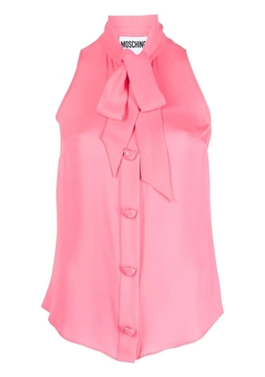 Moschino pussy-bow collar blouse - Pink