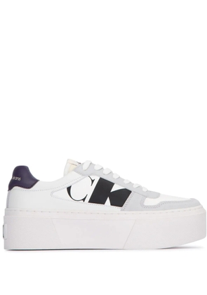 Calvin Klein logo-lettering platform trainers - Black