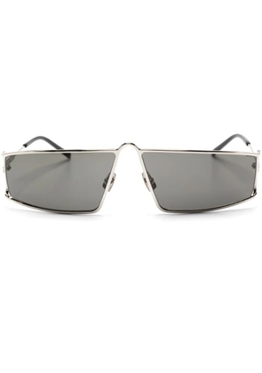 Saint Laurent Eyewear metallic square-framed sunglasses - Silver