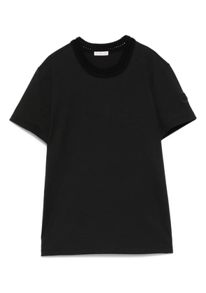 Moncler crochet-accent cotton T-shirt - Black