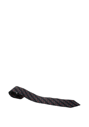 Brioni Vintage Pre-owned geometric-print silk tie - Black