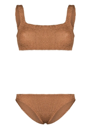 Hunza G Xandra crinkle bikini set - Brown