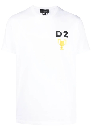 DSQUARED2 pixel-print short-sleeve T-shirt - White