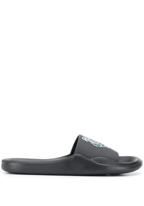 Kenzo tiger debossed sliders - Black