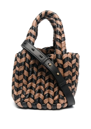 Nanushka woven top-handle tote - Black
