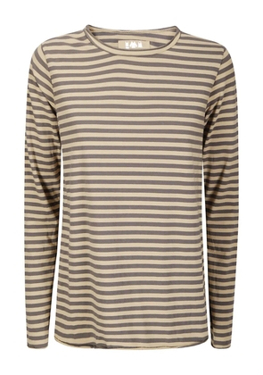 Labo Art striped long-sleeve T-shirt - Brown