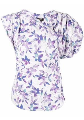 ISABEL MARANT Madinea floral-print blouse - Purple