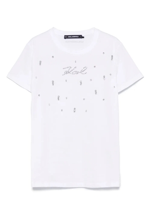 Karl Lagerfeld logo-embellished T-shirt - White