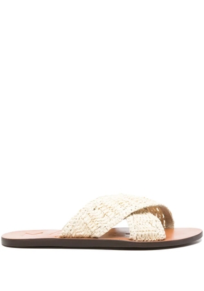 Manebi raffia flats - Neutrals
