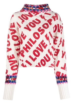 Philosophy Di Lorenzo Serafini I Love You Philosophy wool jumper - White