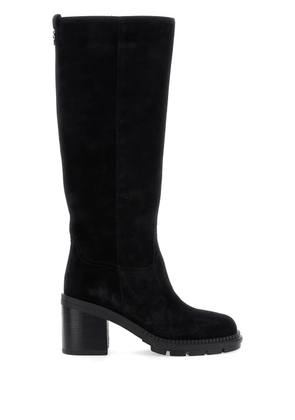 Casadei block-heel suede boots - Black