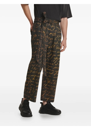 IRINA VOINEA Writings trousers - Black