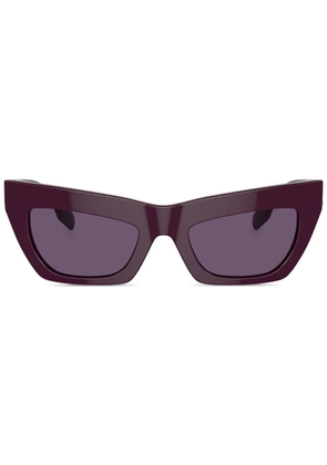 Burberry Eyewear logo-plaque cat-eye sunglasses - Purple