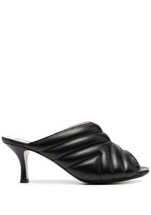 Nº21 80mm quilted mules - Black