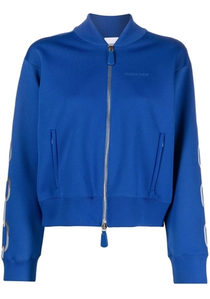 Burberry chain-print zipped track jacket - Blue