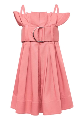 JW Anderson belted pleated mini dress - Pink