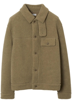 Burberry long-sleeve fleece overshirt - Green