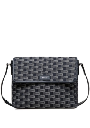 Bally Pennant-jacquard messenger bag - Blue