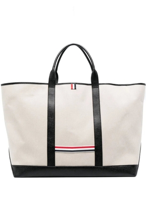 Thom Browne RWB-stripe tote bag - Neutrals