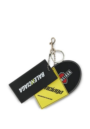 Balenciaga three-tag keyring - Black
