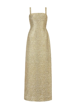 Emilia Wickstead Micheline square-neck dress - Gold