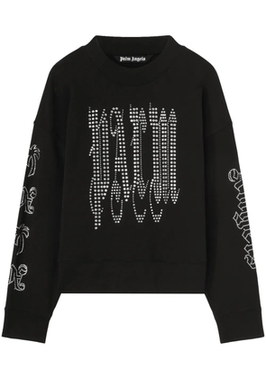 Palm Angels studded-logo cotton sweatshirt - Black