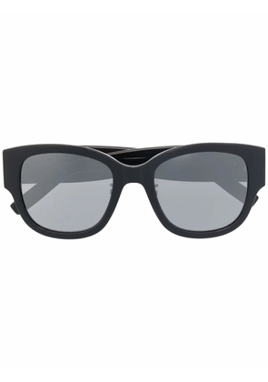 Saint Laurent Eyewear logo-plaque oversize-frame sunglasses - Black