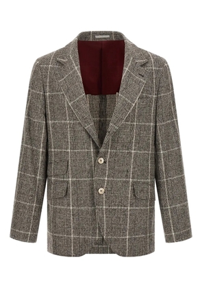 Brunello Cucinelli Cavallo Prince of Wales-check blazer - Grey