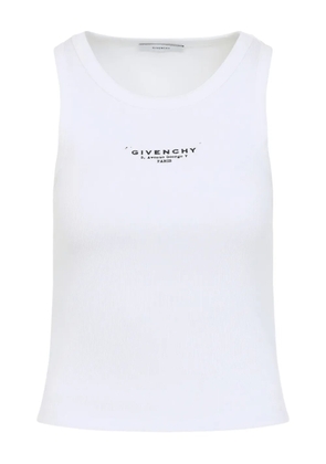 Givenchy ribbed logo top - White