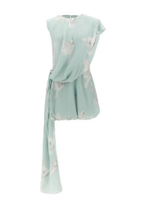 Stella McCartney asymmetric silk mini dress - Blue