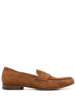 Lidfort round-toe suede loafers - Brown