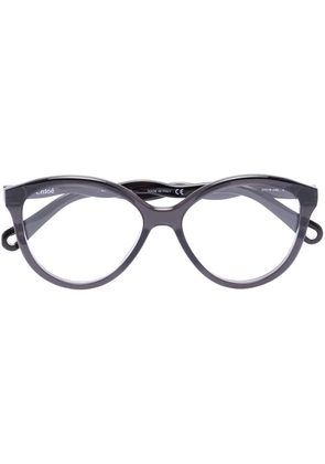 Chloé Eyewear wave-arm round-frame glasses - Black