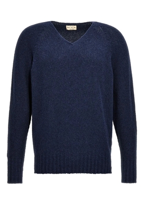 Ma'ry'ya V-neck cotton sweater - Blue