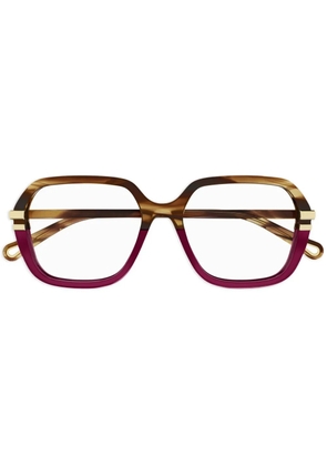 Chloé Eyewear logo-print glasses - Brown
