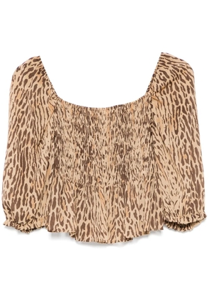 LIU JO animal-print top - Brown