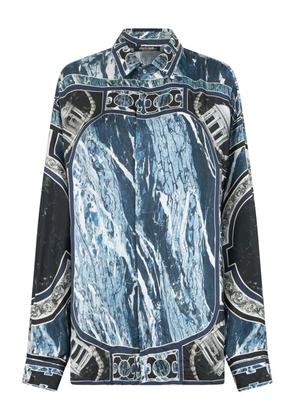 Roberto Cavalli marble-print shirt - Blue