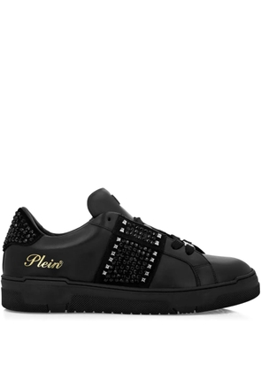 Philipp Plein Strass Studs leather sneakers - Black