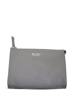 La-Rose minimal leather make-up bag - Grey
