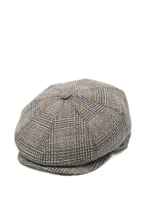 Borsalino checked wool hat - Brown