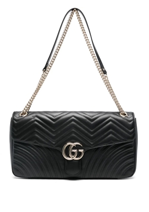 Gucci large GG Marmont shoulder bag - Black